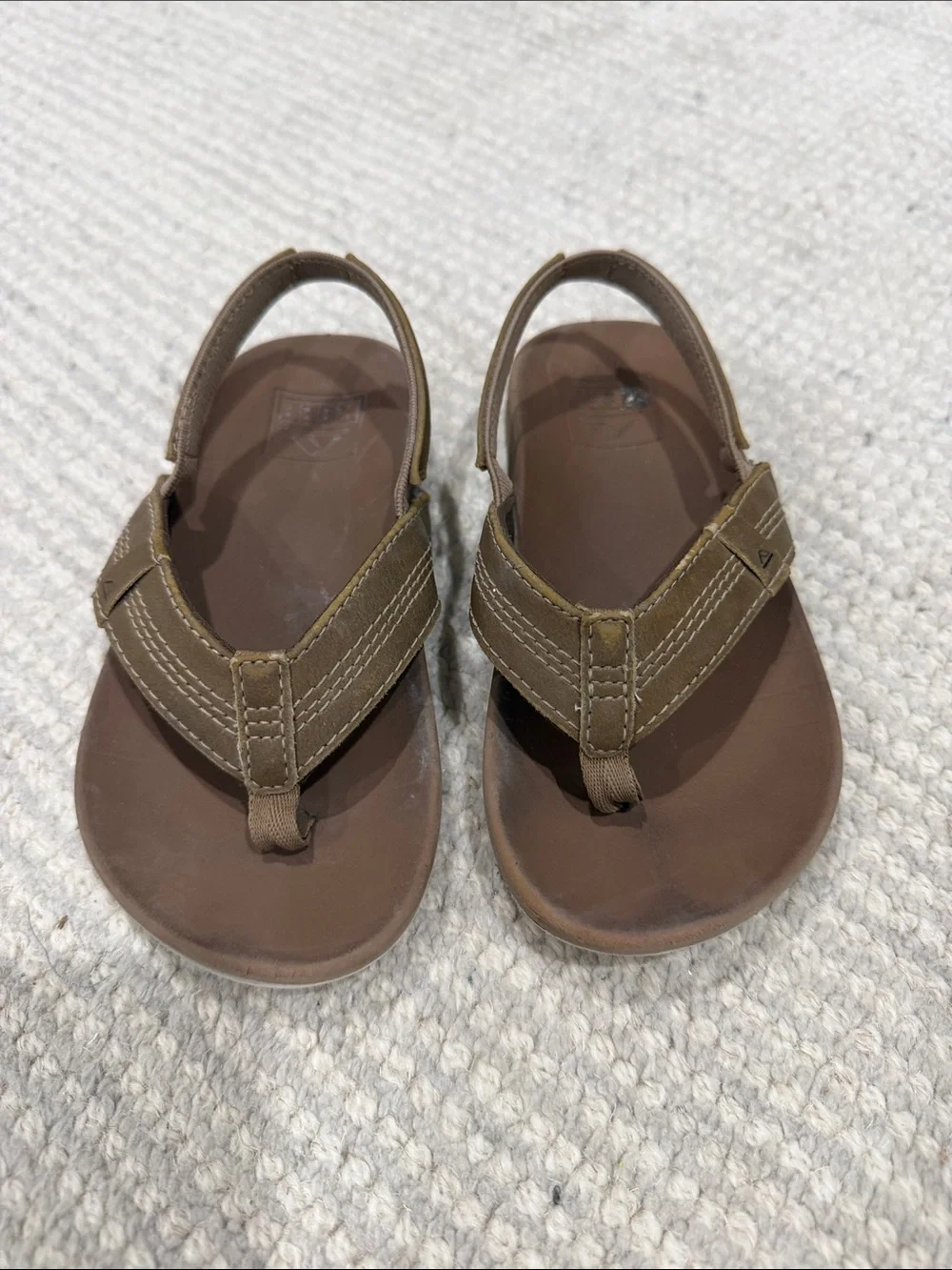 Kids Brown Backstrap Flip Sandals
